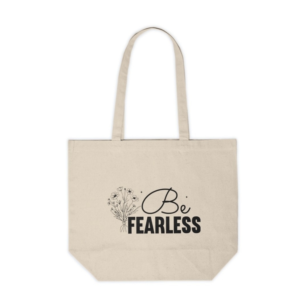 Be Fearless Motivational Custom Canvas Tote Bag